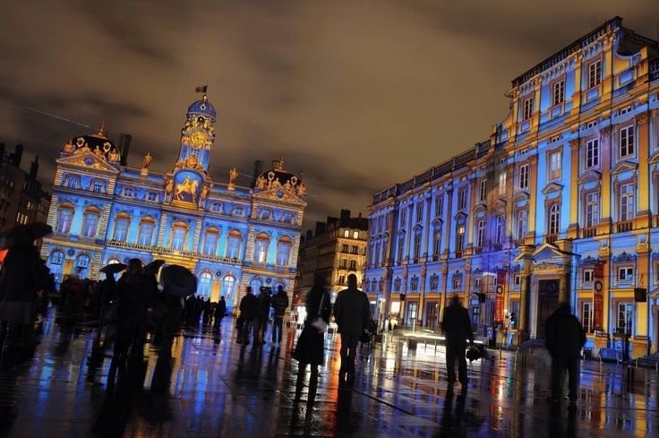 Lyon ne yapılır ışık festivali - Lyon Fransa Festival de Lumières ışık festivali görüntüleri